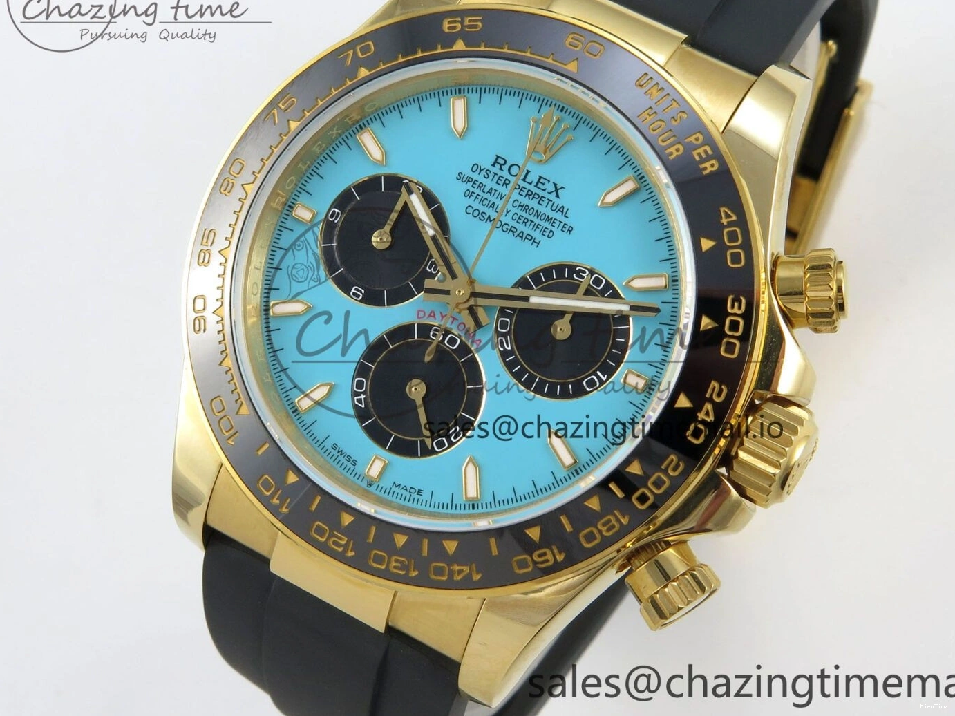 MiroTime 0315 Daytona 126518 Gain Weight SWF 1:1 Best Edition Tiffany Turquoise Blue Dial Sticks Markers on Oysterflex Strap SH Sleek 150